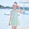 Girls' Quick-Dry One-Piece Swimsuit Three-Piece Set