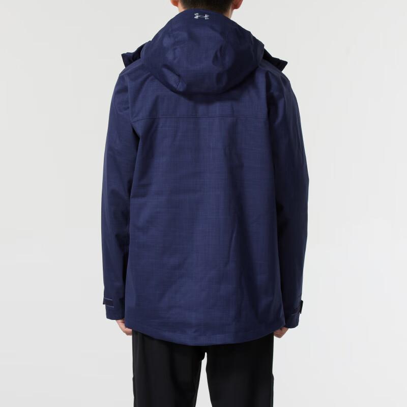 Under Armour Comfortable Hooded Zipper Three-In-One Windbreaker Men Jackets Blue 1300663-411