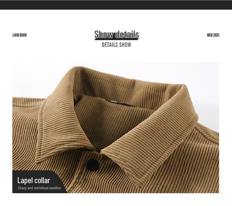 Men's Trendy Corduroy Jacket: Autumn & Winter Casual Lapel Coat