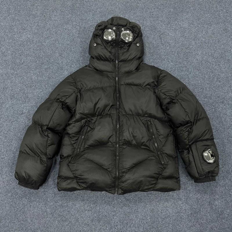 Mens Oversized Hooded Puffer Jacket Streetwear Cotton Parka Loose Fit Winter Coat In Black Gray Green Blue