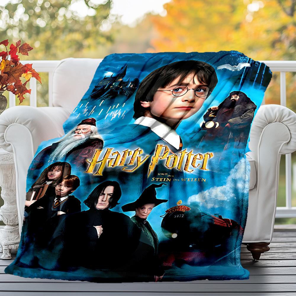1 pezzo Harry Potter, Hogwarts, Magia Coperta Plaid in Flanella da Esterno per Tutte le Stagioni Morbida Calore, Arredamento per la Casa 1031232
