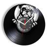 British Bulldog Pet Portrait Vinyl Record Wall Clock Bulldog Puppy Pet Store Wall Decoration Clock Bulldog Owner Home Gift