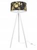Floor Lamp Tripod Lampshade Golden Flowers Led