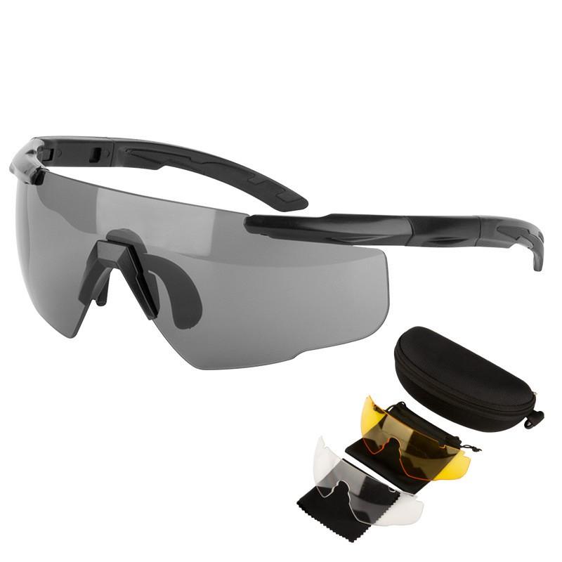 Taktische Ballistische Schutzbrille Radfahren Motorradfahren Outdoor Sport Schutzausrüstung PC-Linse 2,5 mm Dick