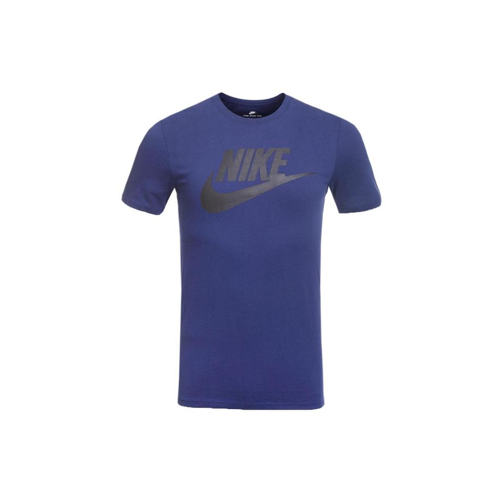 Nike T Shirts Men's Purple Crew Neck Moderate Straight Fit 696708-433