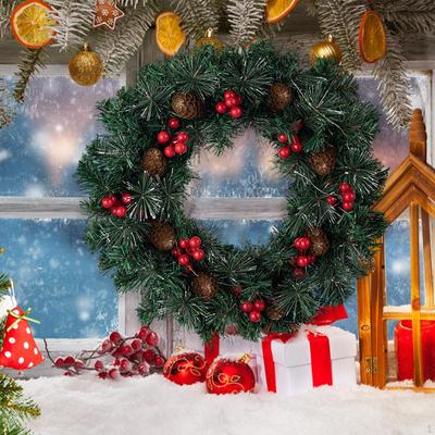 Christmas Wreath Decoration Holiday Gift Home Furnishing Gifts Crafts Front Door Decor for