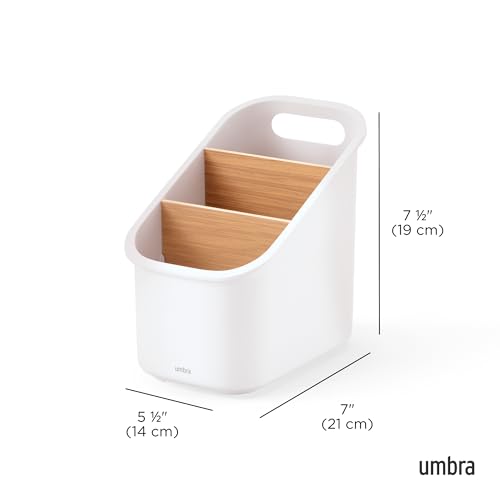 Official Umbra Bellwood Kitchen Utensil Stand, White/Natural, Kitchen Storage