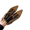 French Retro Xiaoxiangfeng One-Word Buckle With Low-Heeled Mary Jane Shoes, Versatile Temperament, Gentle Commute Night