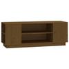 814412 vidaXL TV Cabinet Honey Brown 110x35x40.5 Cm Solid Pine Wood