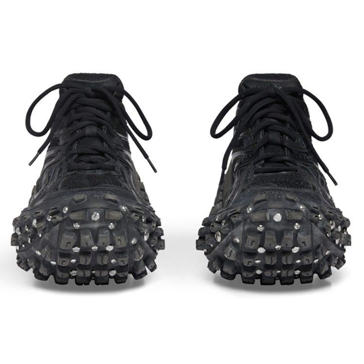 Balenciaga Bouncer Defender Scarpe da Ginnastica con Lacci 'Nero Usurato' 685613W2RAD1081