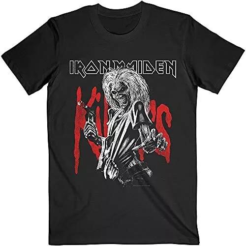 

Футболка классической рок-метал группы Iron Maiden Killers Eddie с эффектом потертости, черная 4XL