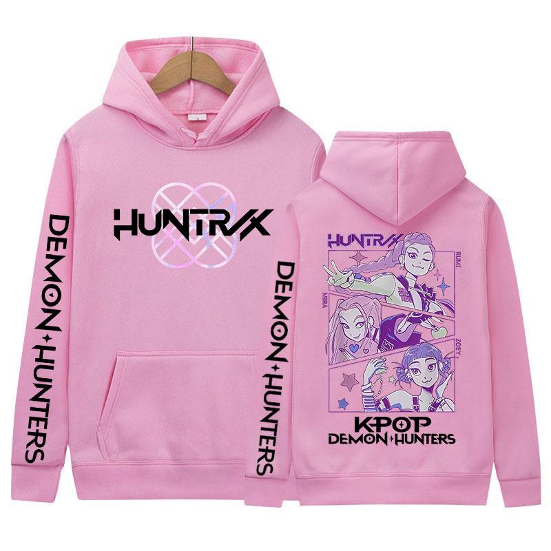 K-pop Demon Hunters Film Graphic Cover Hoody Men Women Vintage Aesthetic Pullover Sweatshirt Y2K Hip Hop Oversized Fleece Hoodie