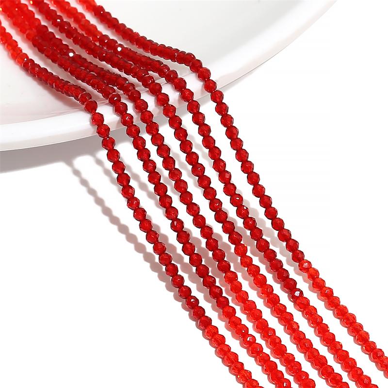 

125/195 шт. хрустальные стеклянные бусины, градиентные многоцветные свободные бусины-разделители для DIY ожерелья, браслета, изготовления ювелирных изделий 2mm 195pcs красный