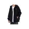 Li Ning Football Series Solid Color Loose Sports Hooded Zip Jacket Sweatshirt Men jackets Black AWDS421-1