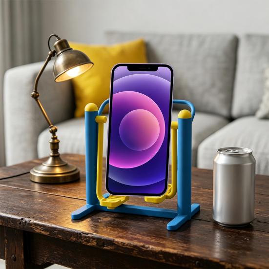 Mobile Phone Holder Multi-Angle Adjustable Stand for Phones 3D Printed Exercise Equipment Shape Creative Desktop Holder Fun Gift