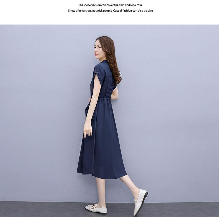 Fashionable and Breathable Cotton Embroidered Plus Size Dress for Women