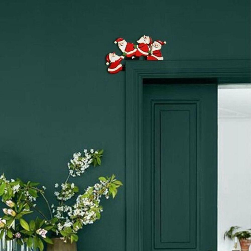 Elk Santa Claus Xmas  Navidad Door Frame Decoration Home Decor Door Trim Christmas  Ornaments