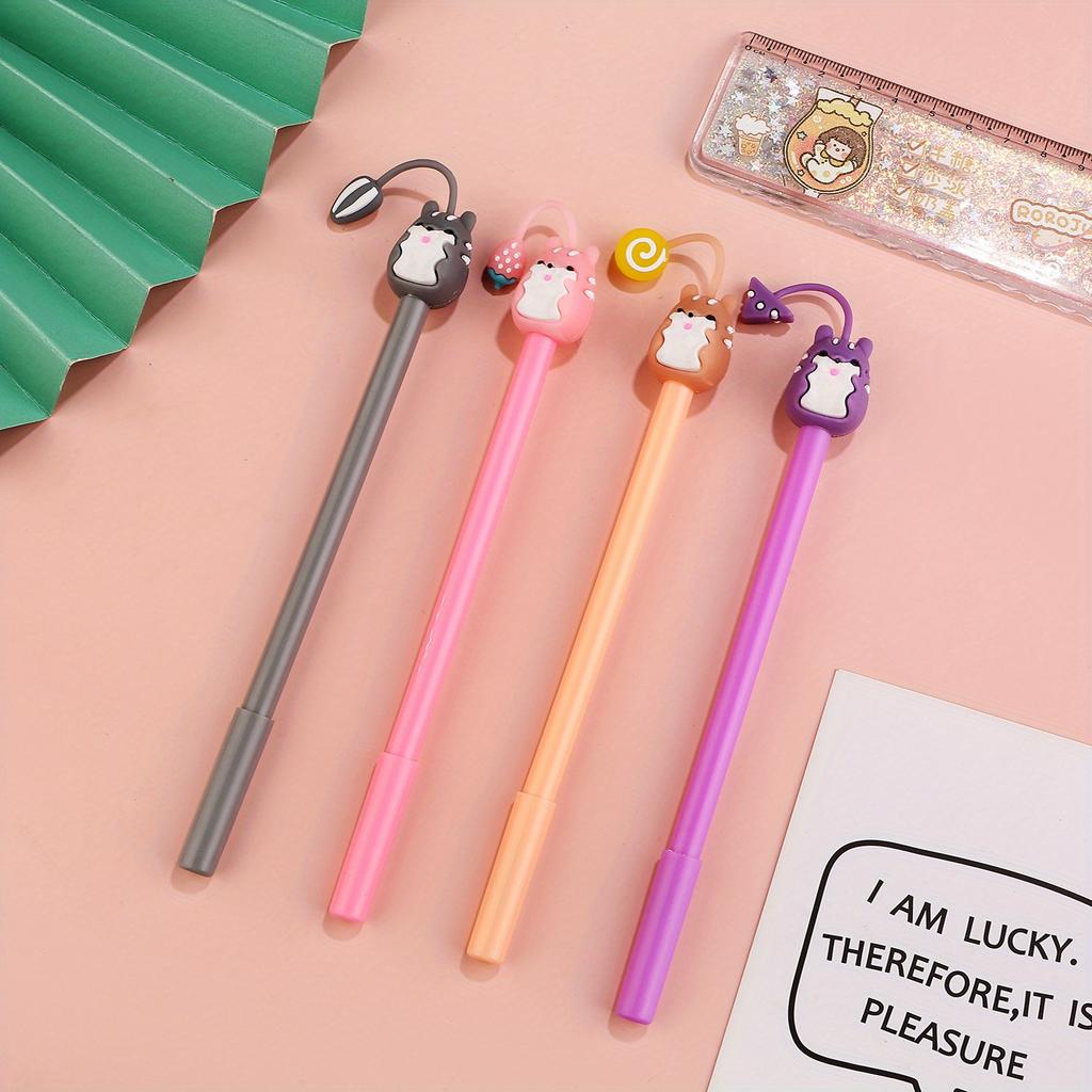 Back To School Season 10pcs 0.5mm Gift Prize Gift Cute Cartoon Mole Shape Tentacle Pendant Neutral Pen Student Stationery