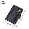 RFID Carbon Fiber Multi-Card Wallet - Anti-Demagnetization, Multi-Functional Credit Card Holder