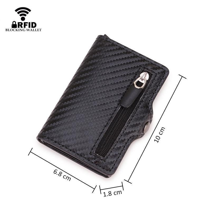 RFID Carbon Fiber Multi-Card Wallet - Anti-Demagnetization, Multi-Functional Credit Card Holder