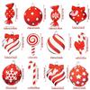 (12 Pcs/bag) Christmas Colorful Wooden Lollipop Candy Decoration Xmas Tree Hanging Decorations Holiday Party Painting Materials