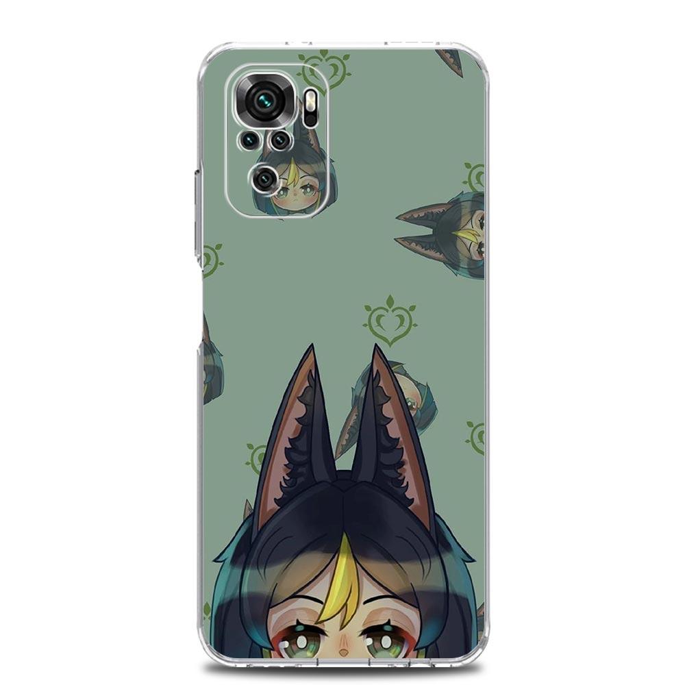Game Genshin Impact Tighnari Clear Phone Case For Xiaomi Redmi Note 12 5G 9S 9 8 10 11 Pro+ 9T 8T 10C 9C 9A 7 Pro Soft TPU Cover