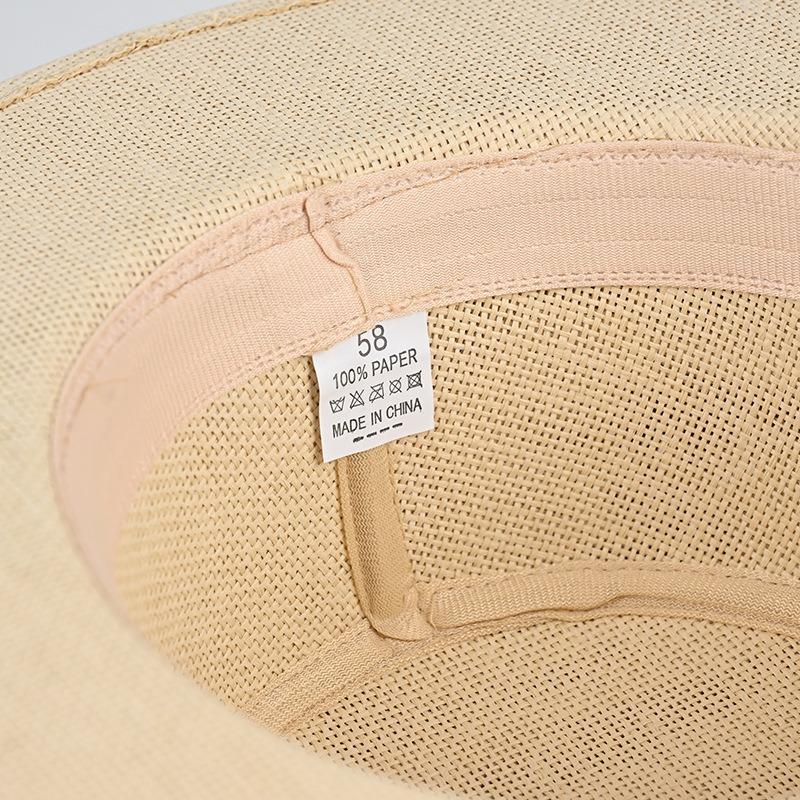 Summer Seaside Beach Outdoor Men's and Women's Woven Hats Top Hat Flat Top Breathable Sunscreen Sunshade Straw Hat