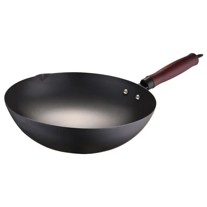 ASD Refined Iron Round Bottom Wok, 34cm