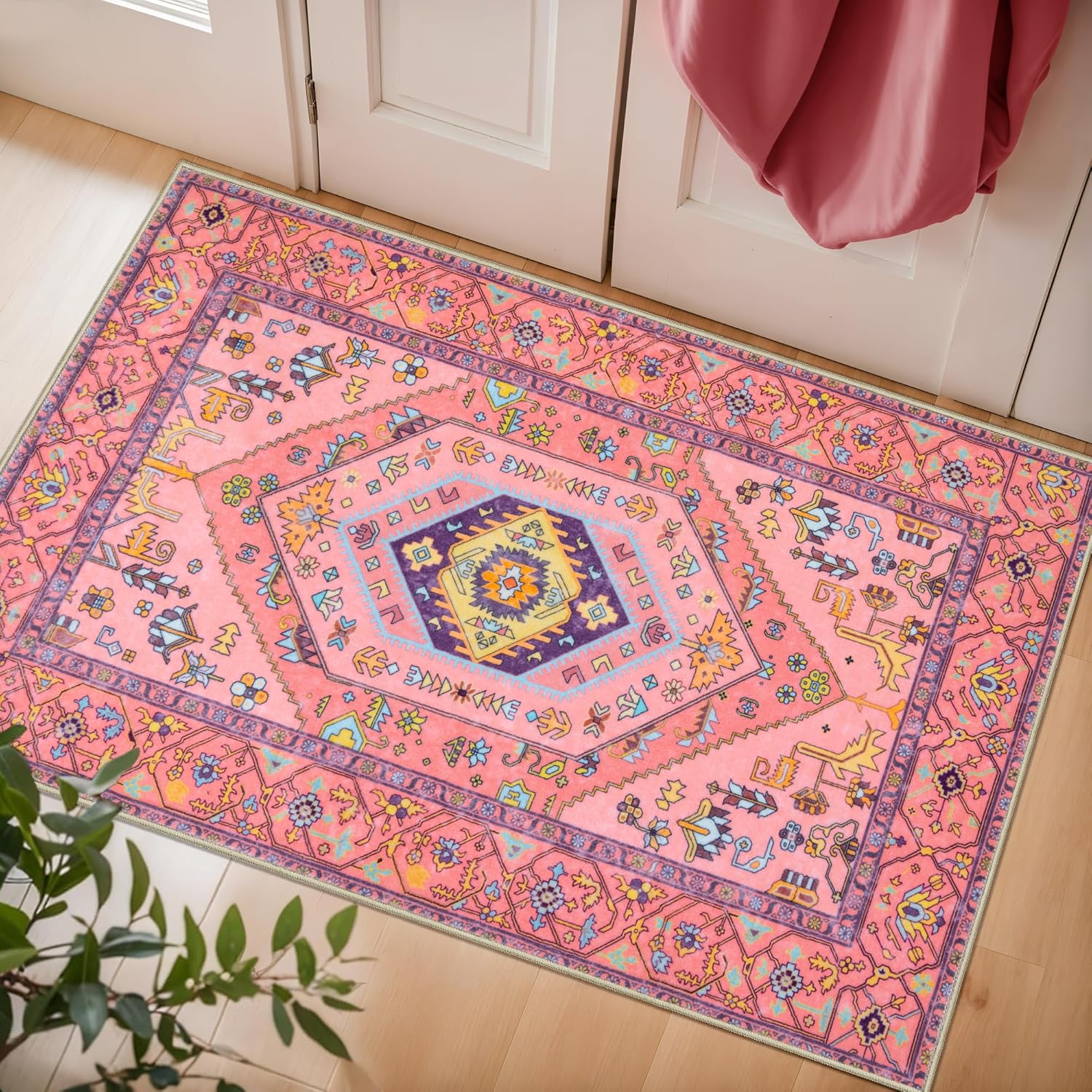

Bohemian Retro Carpet Entrance Foyer Non Slip Door Mat Floor Carpet Suitable for Entrance Bedroom Kitchen Bathroom Sofa 30x50cm