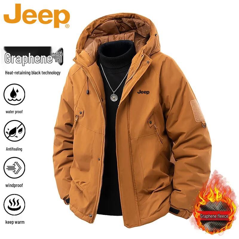 Jeep Men's Winter Padded Hooded Jacket
