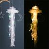 Handhold Light Up Jellyfish Lamp Toy Glowing Chandeliers Ambient Light for Restaurant Girls Kids Holiday Room Ornament
