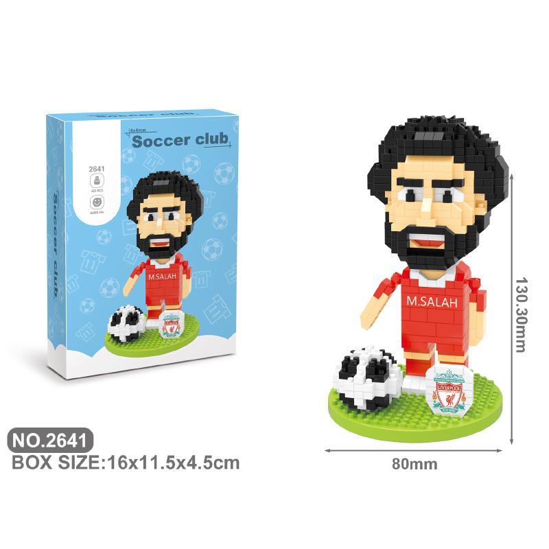 Cool Football Player Mini Figures 3D Models Building Blocks Kids Toys DIY Micro Blocks Soccer Action Figure Birthday Gifts