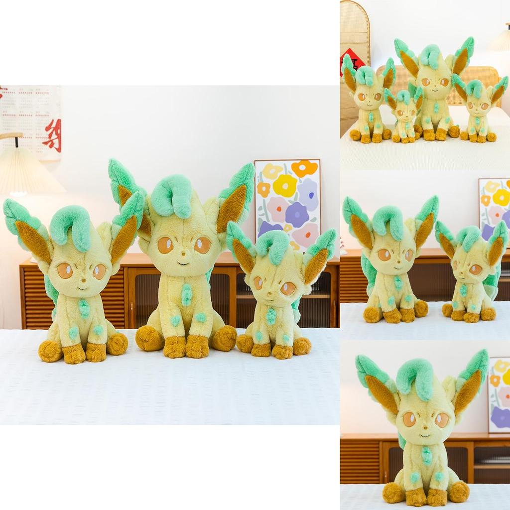 Plyšák Leafeon Kreslený Anime Plyšové Zvířátko Pro Děti A Sběratele