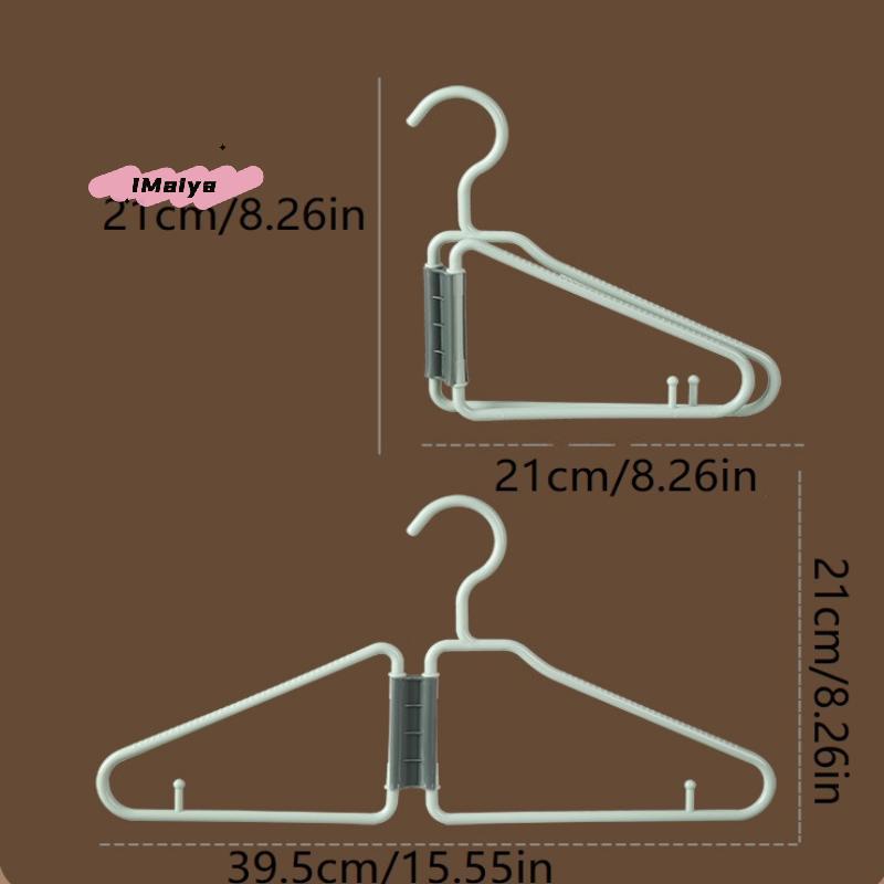 M-5Pcs Multifun Cloth Hanger Foldable Portable Travel Saving Space Ultra-Light Clothes Hangers For Home Business Trip Vacation