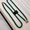 New Arrival 100% Natural Green Chalcedony 14K Gold Filled Female Beads Chain Necklace Promotion  For Women Birthday Gifts