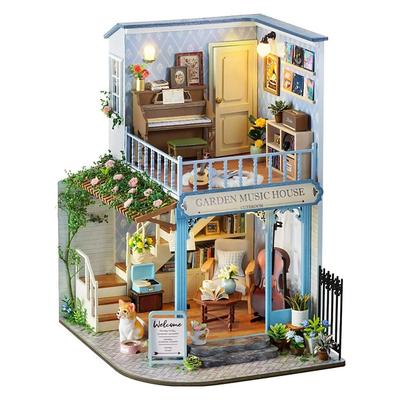 Moin Moin Dollhouse Miniature DIY Kit Set LED Light Acrylic Case Music Box 2603dh490 + + (Happalbers' Canon)