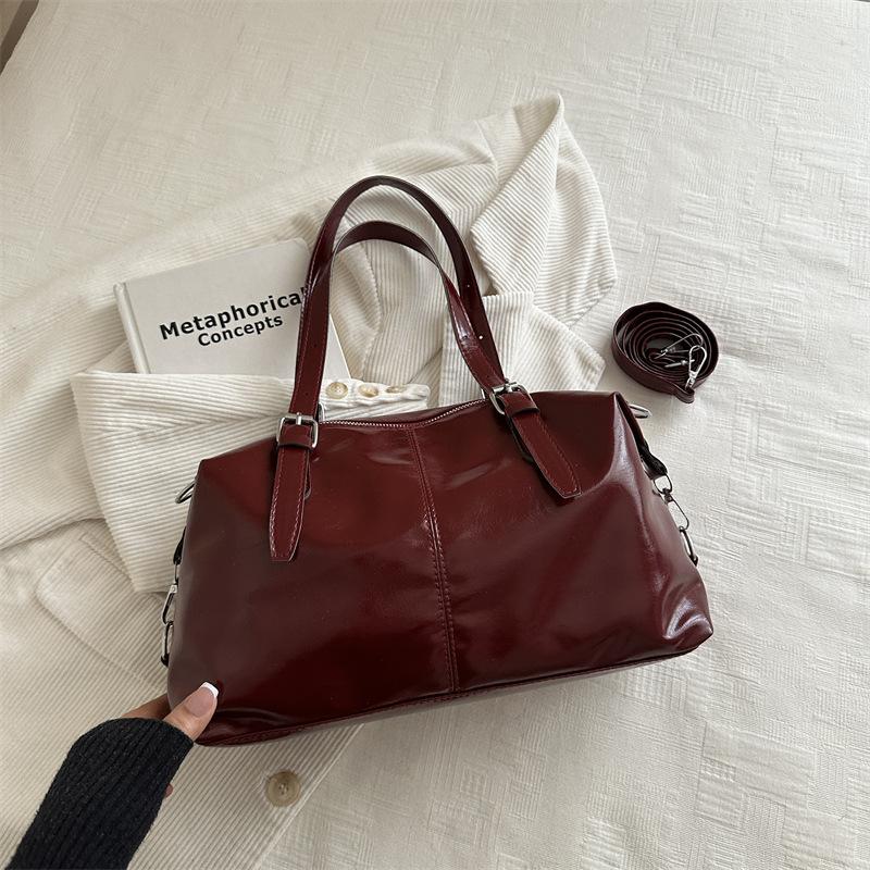 Bolso Boston de Gran Capacidad de un Solo Hombro, Estilo de Gama Alta, Bolso de Hombro para Mujer