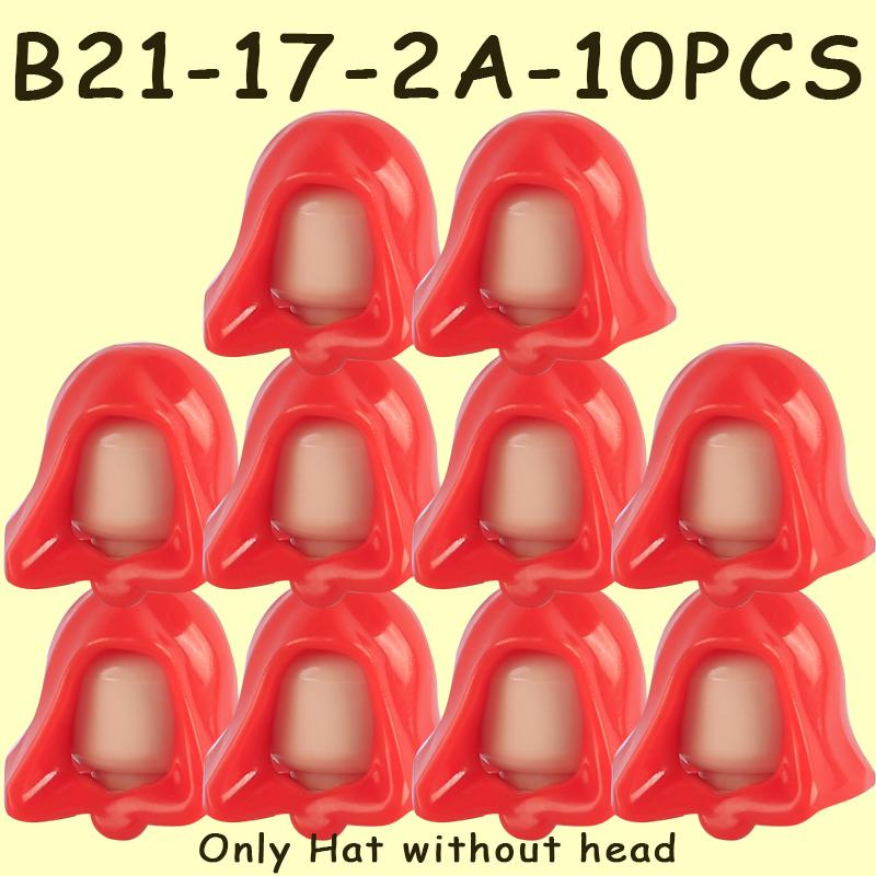 MOC Medieval Military Castle Soldier Figures Helmets Series Building Blocks Knights Accessories Warrior Hat  Bricks Toys Gifts