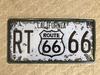 MT Evocon Route 66 Series Tin Set of 6 License Plates Signs,