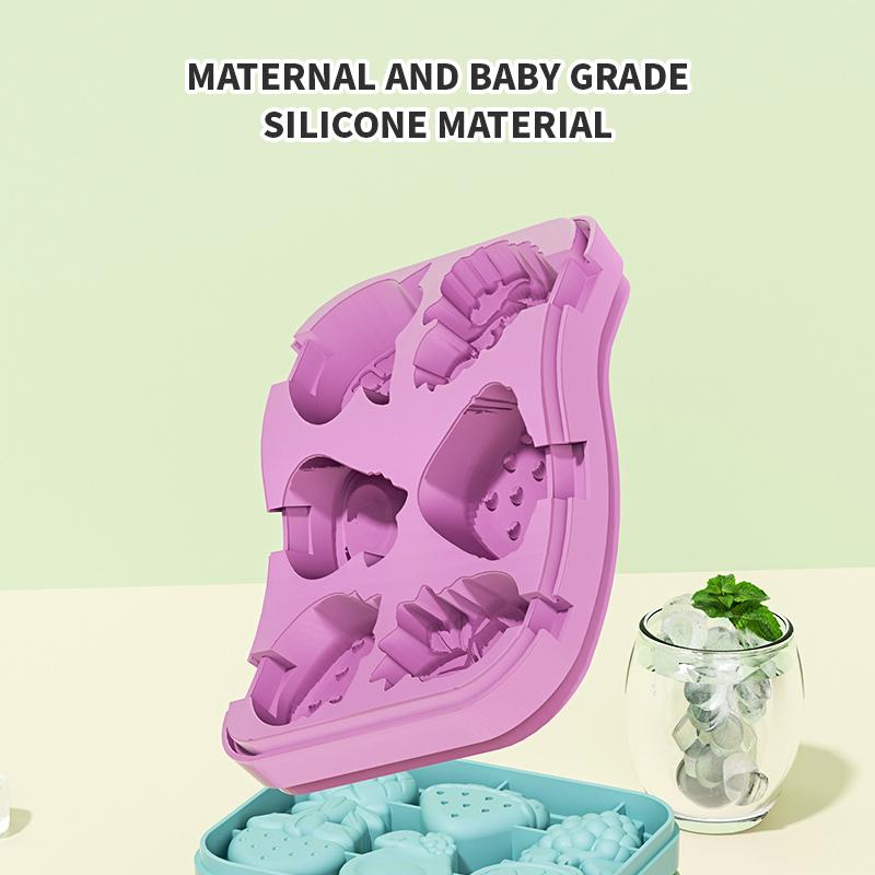 Stampo Ghiacciolo in Silicone per Bambini Cartone Animato Cubetti Ghiaccio con Bastoncini per Fai da Te in Cucina Stampo Ghiacciolo Riutilizzabile Stampo Ghiacciolo alla Frutta