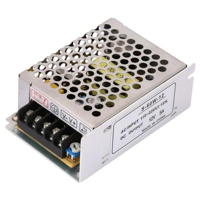 Alimentatore switching 12V 5A 60W per pannello luminoso a LED e cartellone pubblicitario con capacità di monitoraggio