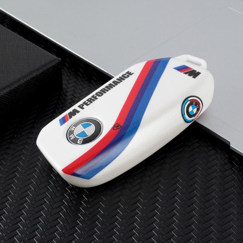 Sport Style TPU Car Key Case Cover Protector Shell For BMW 7 Series 735i 740Li X7 X1 U11 2023 I7 G07 LCI XM Keychain Accsesories cybf04