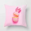 Pink Tropical Leaf Pillowcase Office Living Room Home Pillowcase Car Ornaments