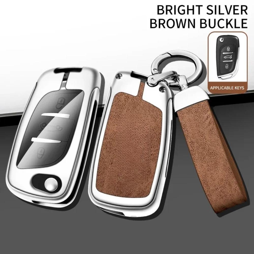 Car TPU Zinc Alloy Key Case Bag for Peugeot RCZ GT Line Coupe Car Key Chain Car Metal Key Shell Interior Decoration Accessories