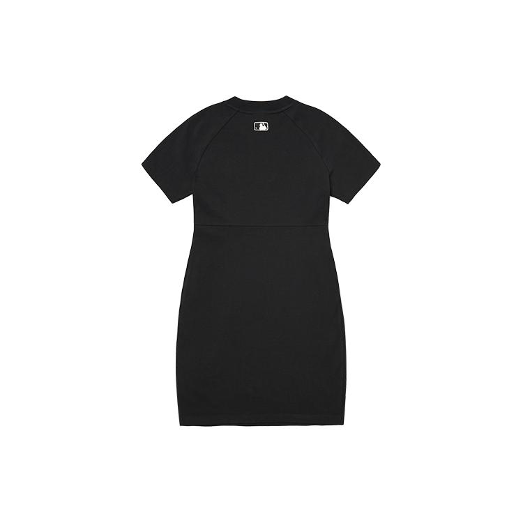New MLB Short Sleeved Dress Women's Black 3FOP01023-50BKS