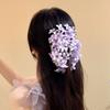 Delicate Beach Floral Hair Claw Solid color Elegant Hair Clip Vacation Style Shark Clip  Seaside