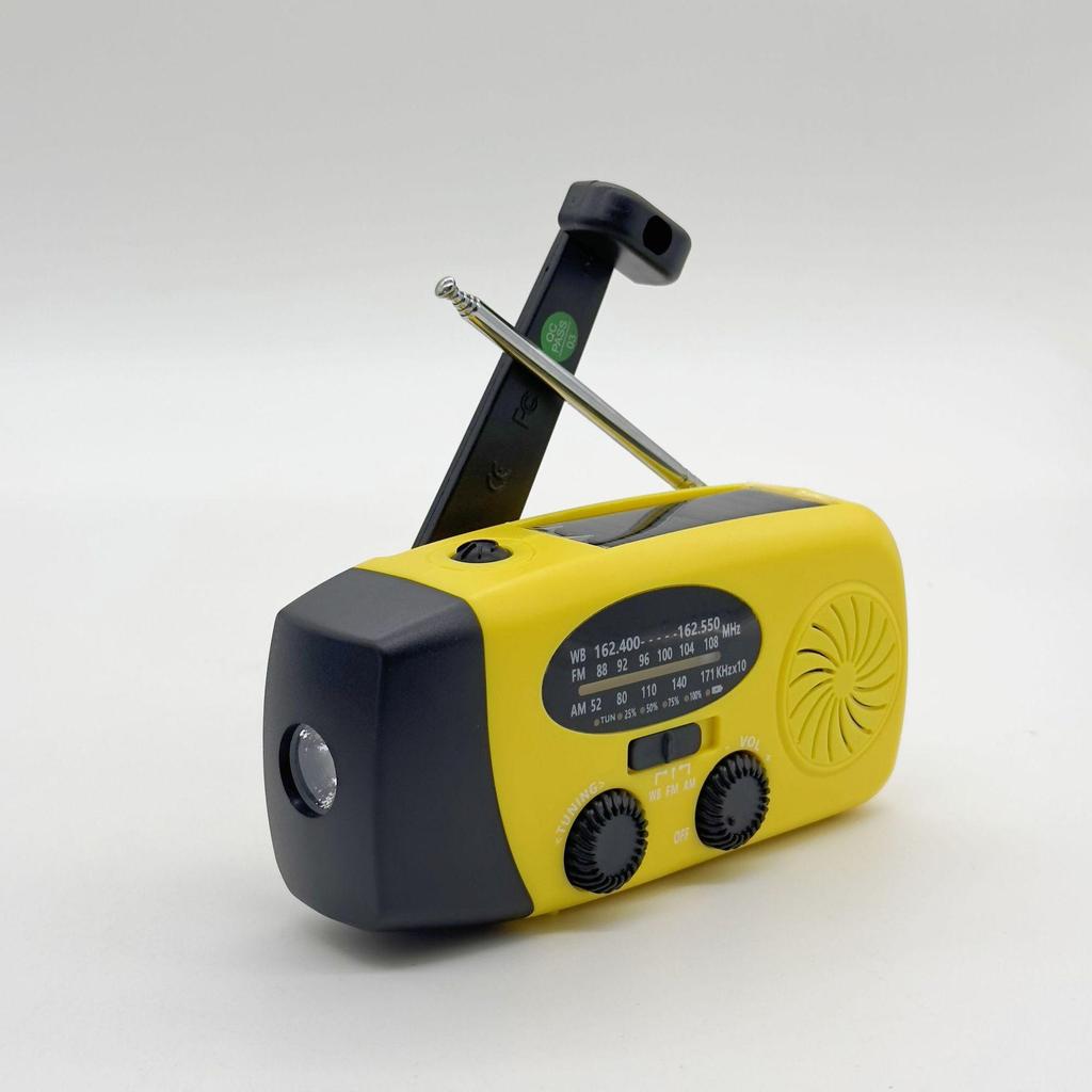 Multi-Function Solar Hand-Crank Radio with Light, Power Bank, and Large Speaker