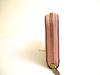 Authentic GUCCI Interlocking G Gold H/W Dusty Pink Leather Round Zip Wallet #a131  Refurbished