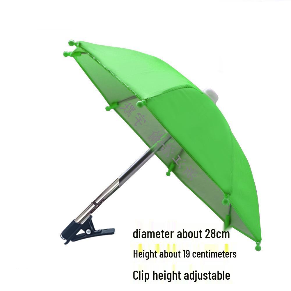 Portable Mobile Phone Sunshade and Rainproof Clip Umbrella