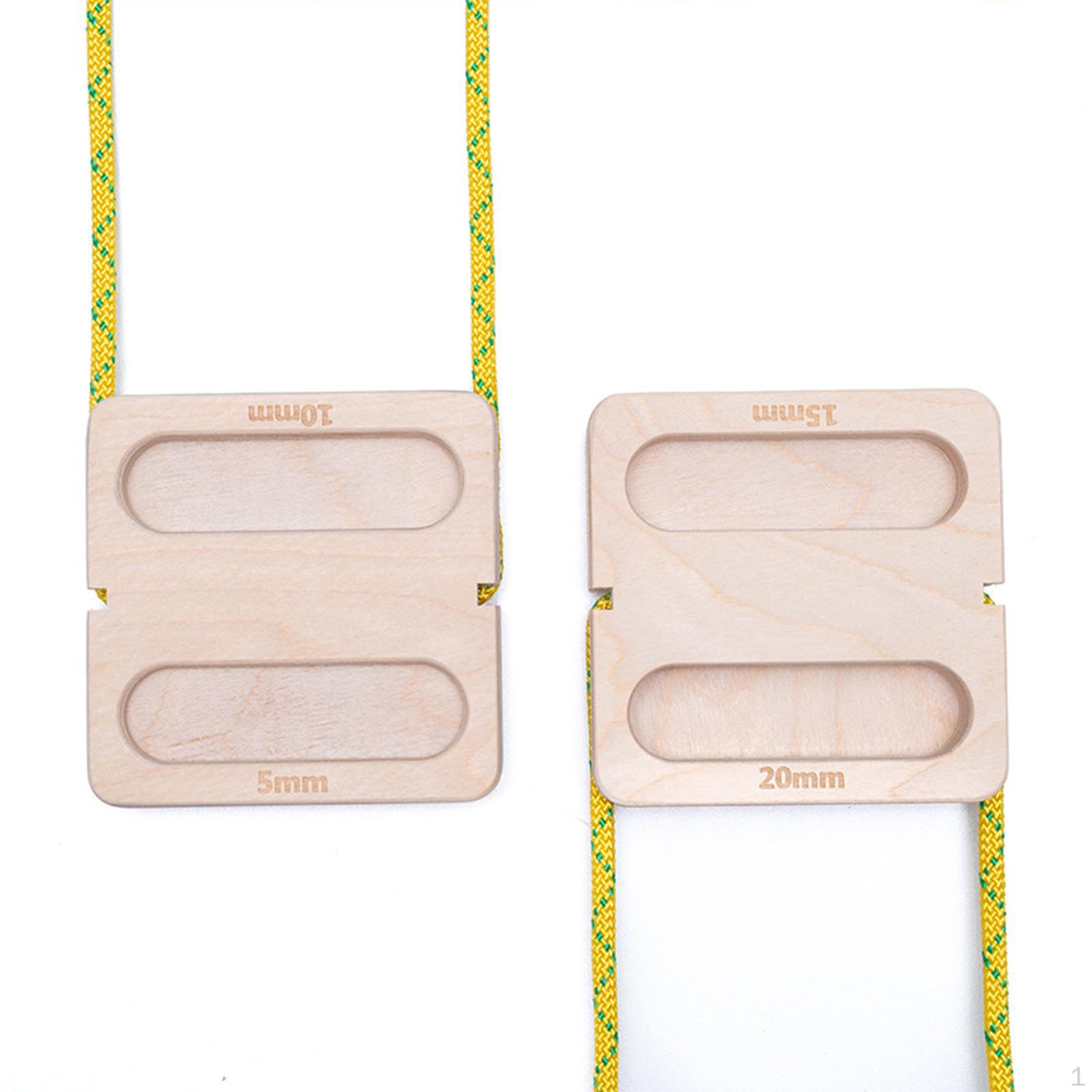 

2 Pieces Wooden Climbing Hand Wrist Forearm Strengthener Fingerboard for Outdoor Garage